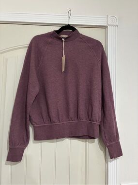Target Women's Mock Neck Sweatshirt - Mauve Plum